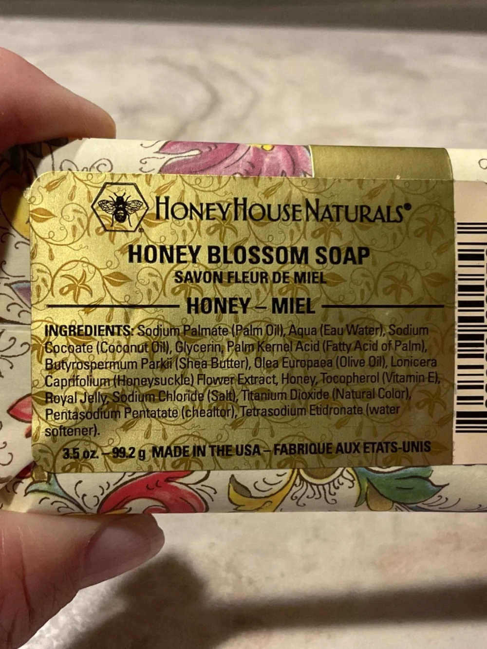3 Honey House Naturals Honey Blossom Soap Honey 3.5 oz each New
